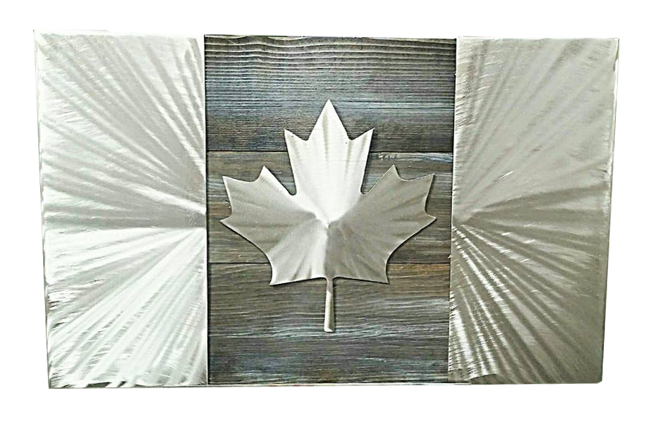 Image of Silver Canada Flag